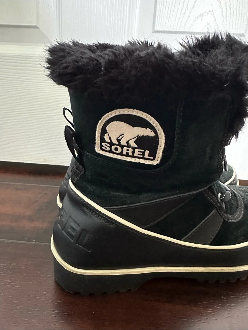 Size 9 Sorel Women’s Winter Carnival Faux Fur Waterproof Snow Boots Black - Picture 9 of 10